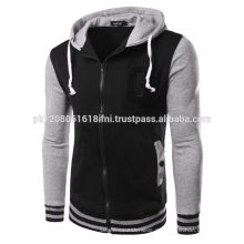 Unisex Regular Fit Printmuster Lässige Baseball-Uni-Jacke mit Hoodie